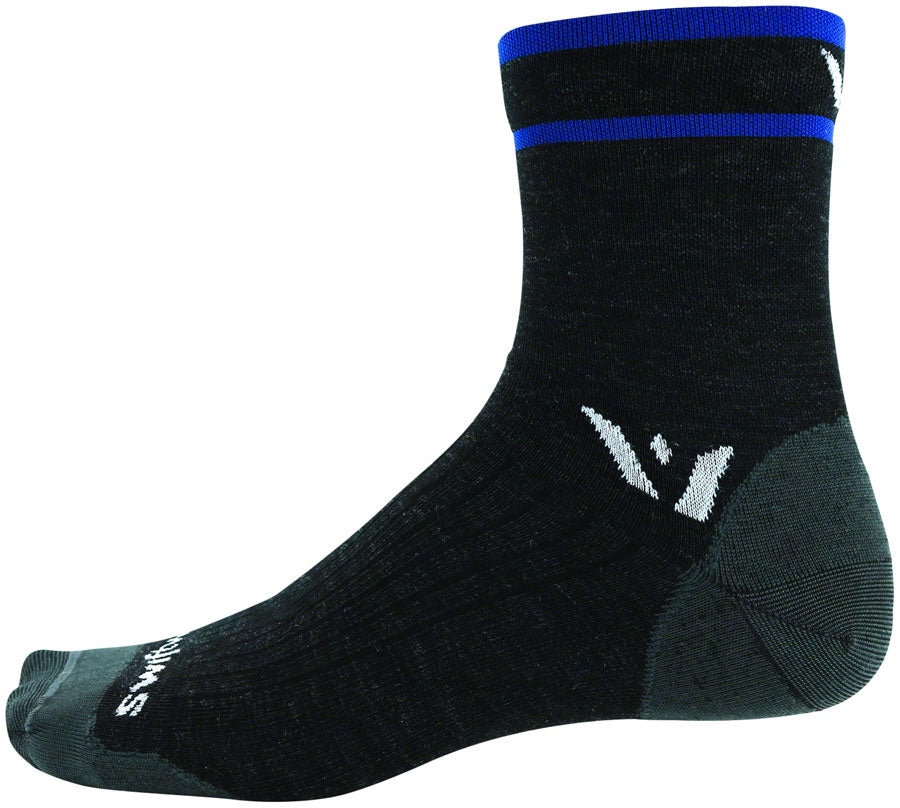 Swiftwick Pursuit Four Ultralight Socks - 4 inch, Coal Blue, Medium