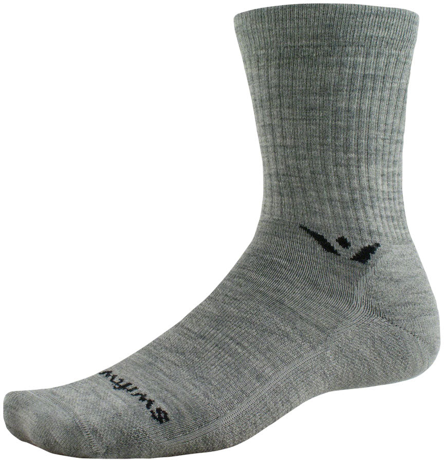 Swiftwick Pursuit Hike Medium Cushion Wool Socks - 6 inch, Medium Weight Heather, XL