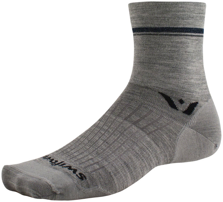 Swiftwick Pursuit Four Ultralight Socks - 4 inch, Retro Stripe Heather, XL