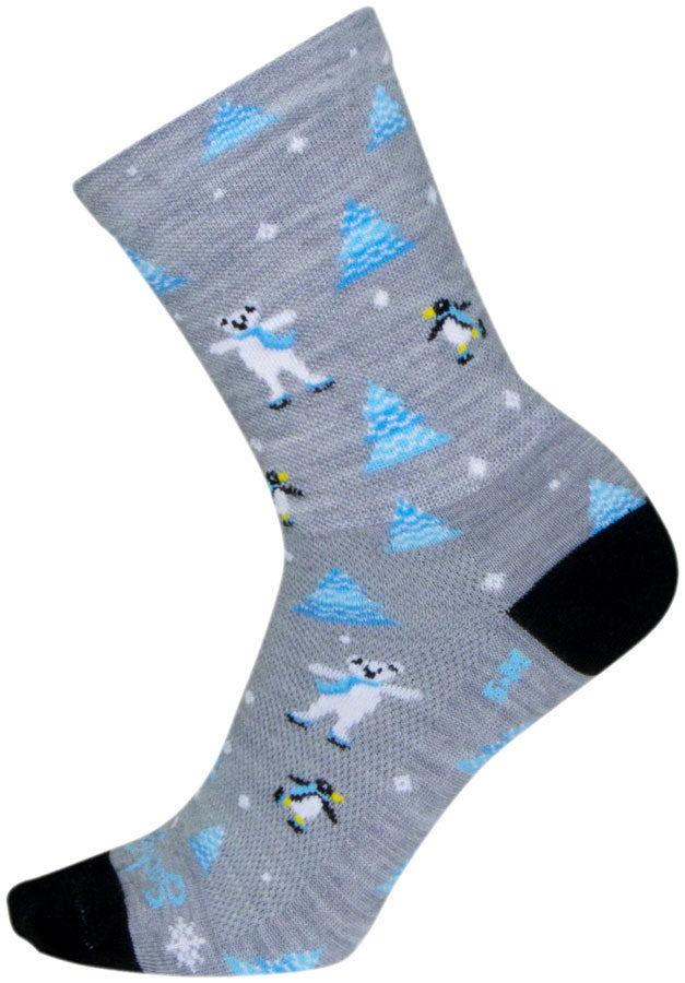 SockGuy Snow Day Wool Sock - 6", Small/Medium