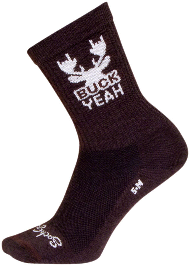 SockGuy Buck Yeah Wool Socks - 6", Small/Medium