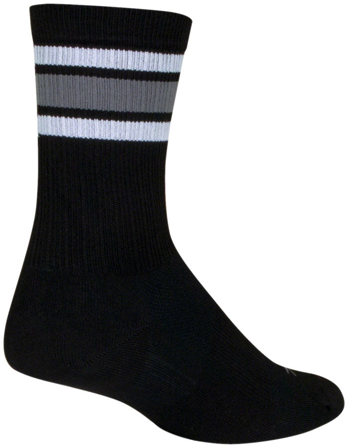 SockGuy SGX Throwback Socks - 6 inch, Black, Large/X-Large