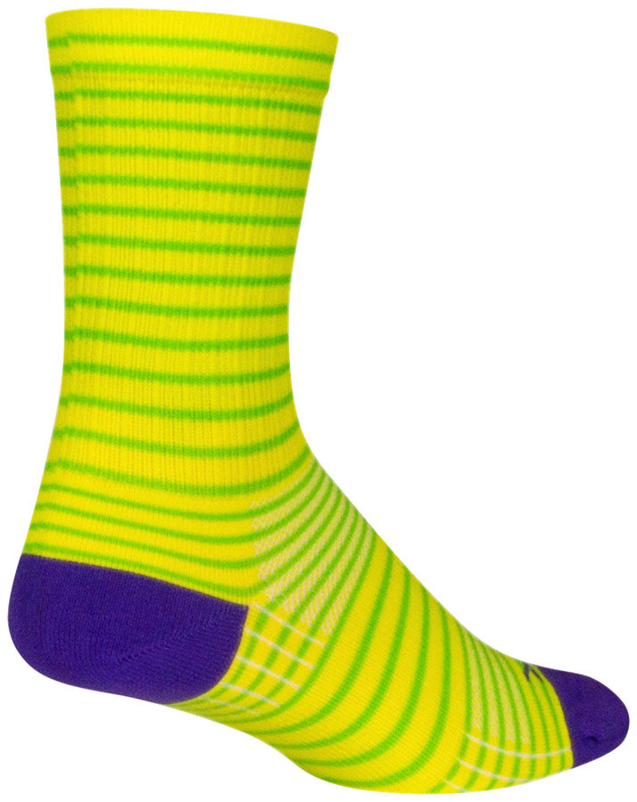 SockGuy SGX Yellow Stripes Socks - 6 inch, Yellow, Small/Medium