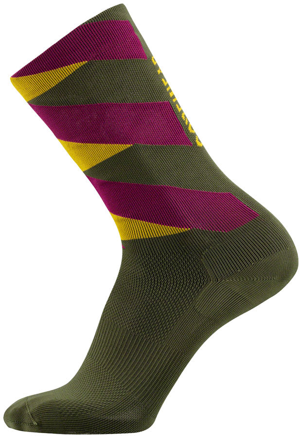 GORE Essential Signal Socks - Green/Purple, 6.0-7.5