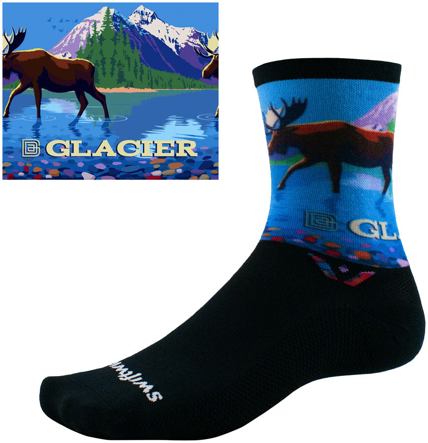 Swiftwick Vision Six Socks - 6 inch, Impression Glacier, Large