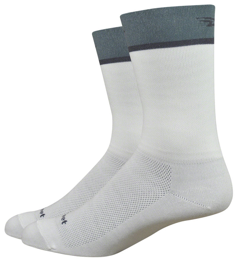 DeFeet Aireator Team Socks - 6 inch, White/Graphite, X-Large