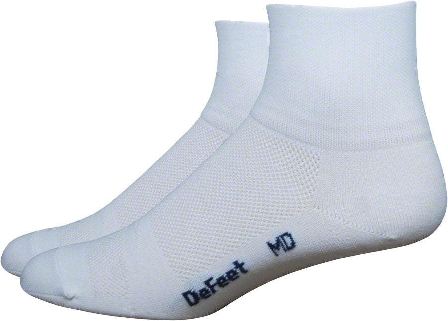 DeFeet Aireator D-Logo Socks - 3 inch, White, X-Large