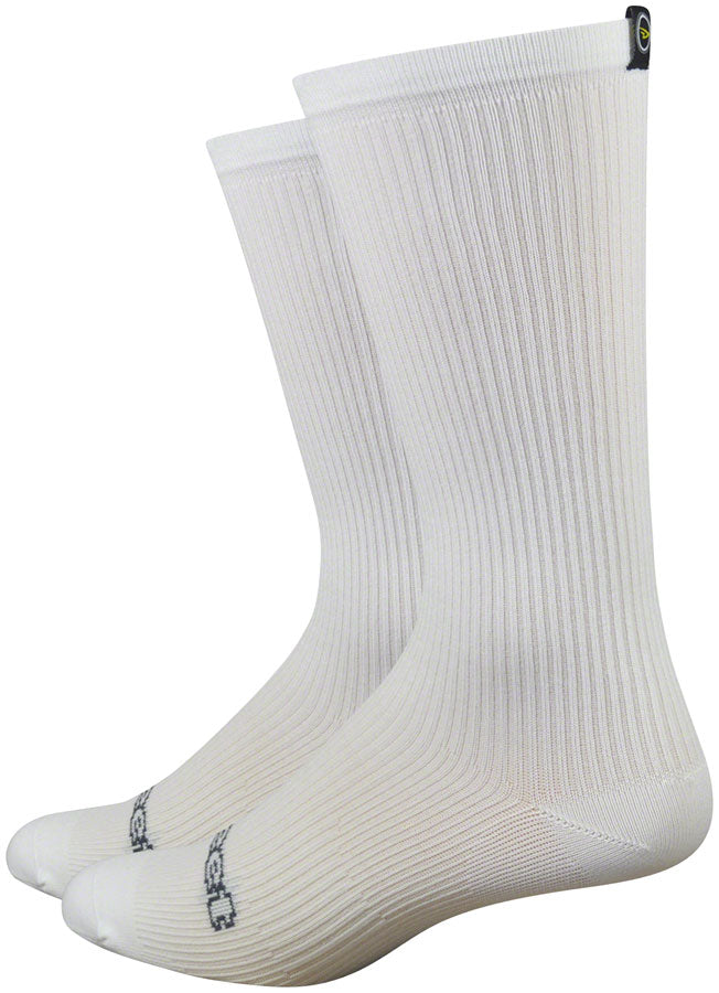 DeFeet Evo Disruptor Socks - 8 inch, White, Large