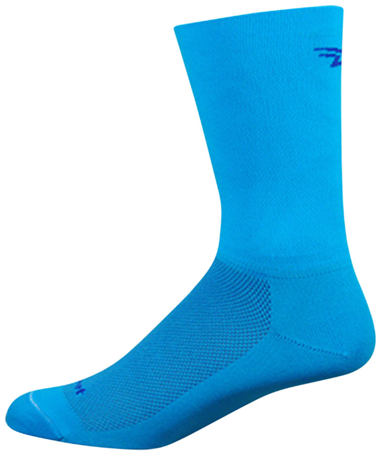 DeFeet Aireator D-Logo Double Cuff Socks - 6 inch, Process Blue, Medium