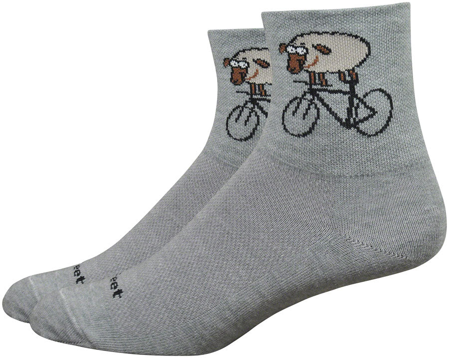 DeFeet Wooleator Comp Rad Sheep Lead Socks - 3 inch, Gray, Medium