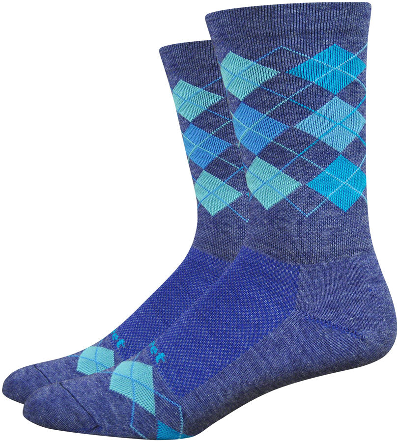 DeFeet Wooleator Comp Argyle Socks - 6 inch, Admiral Blue, Medium