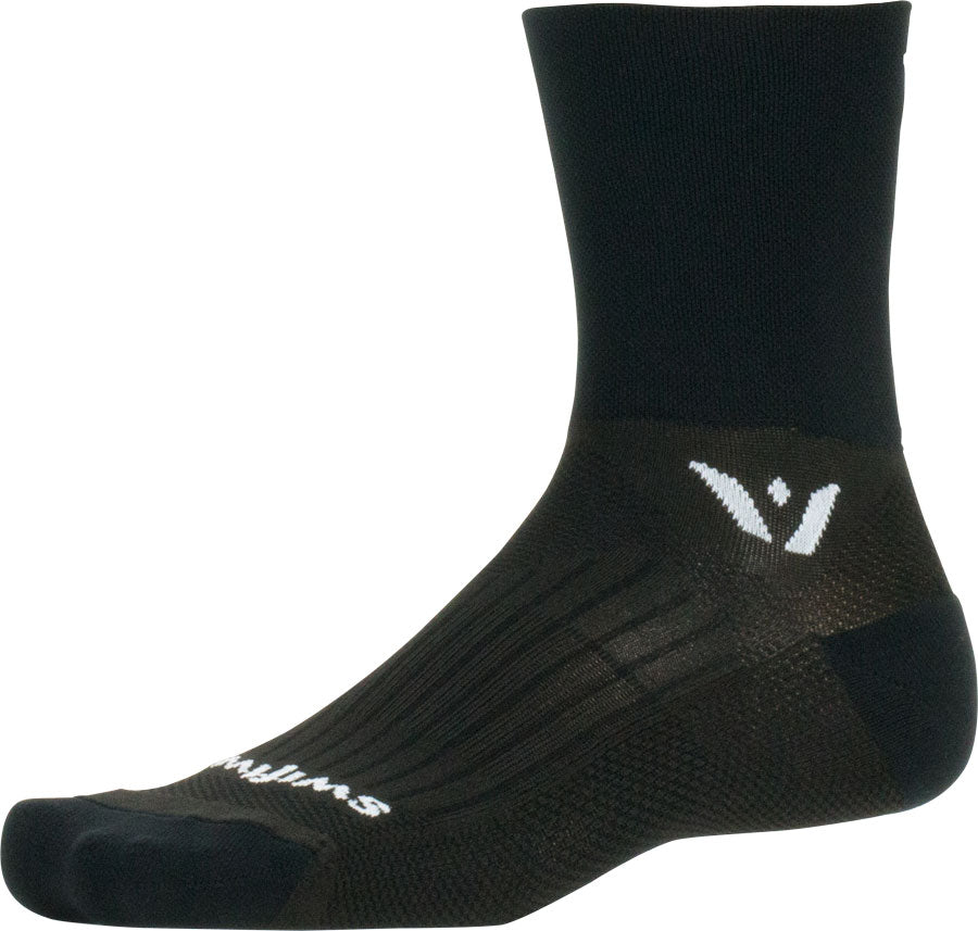 Swiftwick Performance Four Socks - 4 inch, Black, Medium