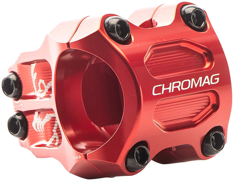 Chromag Riza Stem 38mm Threadless Stem 31.8mm Clamp 1 1/8 in Steerer Red