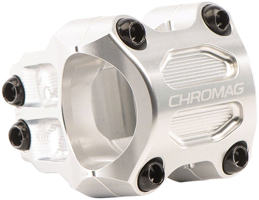 Chromag Riza 0 32mm Threadless Stem 31.8mm Clamp 1 1/8 in Steerer Silver