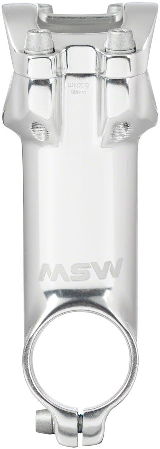 MSW 17 1 8" Aluminum 90mm Threadless Stem 31.8mm Clamp 1 1/8 in Steerer Silver