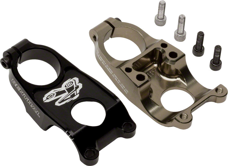 Renthal Duo Stem - 50mm, 31.8 Clamp, +/-10, 1 1/8", Aluminum, Black/Gold