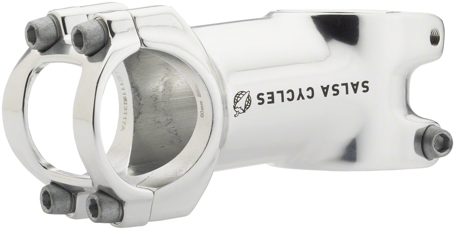 Salsa Guide 6 1 8" Aluminum 60mm Threadless Stem 31.8mm Clamp 1 1/8 in Silver