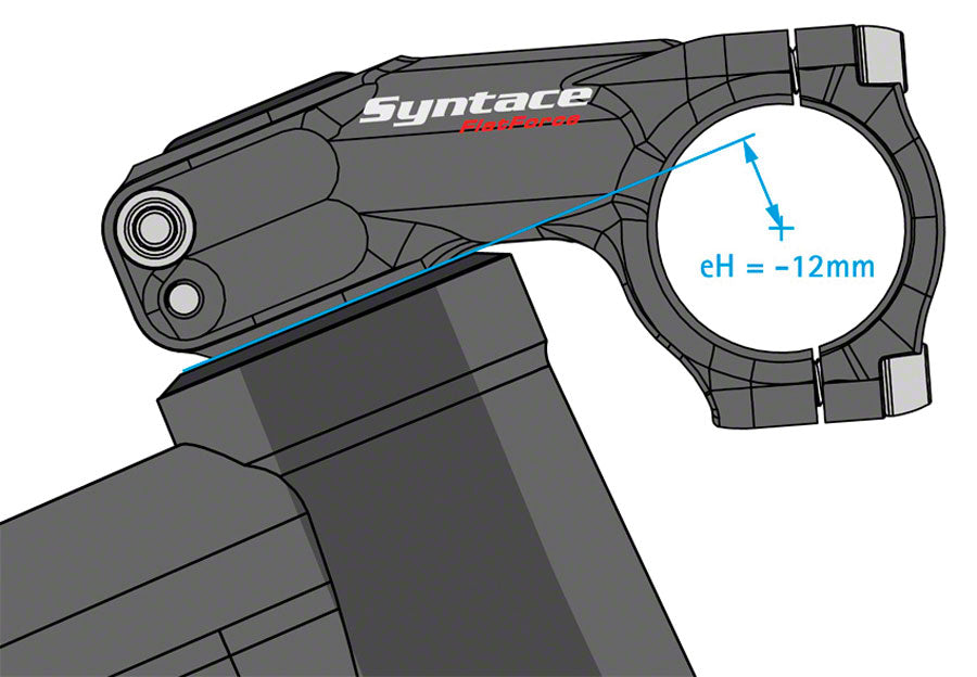 Syntace Flatforce 30 1 8" Alloy 44mm Threadless Stem 31.8mm Clamp 1 1/8 in Black