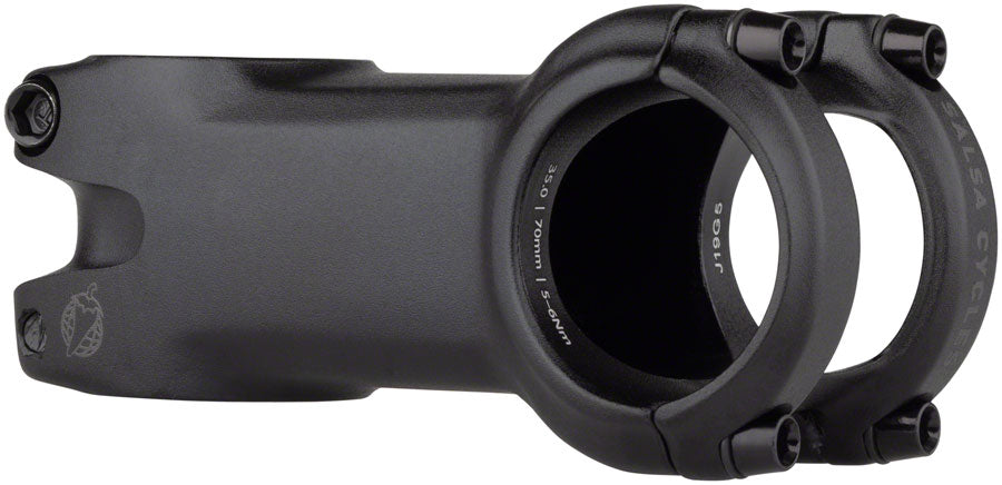 Salsa Guide Trail Stem- 70mm, 35.0 Clamp, 0 Degree, 1 1/8", Aluminum, Black
