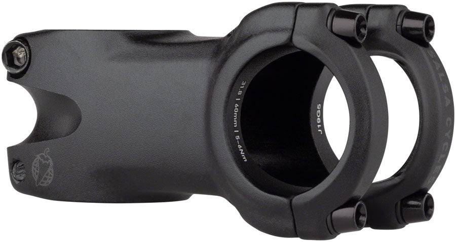 Salsa Guide Trail Stem- 60mm, 31.8 Clamp, 0 Degree, 1 1/8", Aluminum, Black