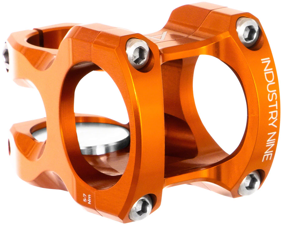 Industry Nine A35 8 1 8" Aluminum 40mm Threadless Stem 35mm 1 1/8 in Orange