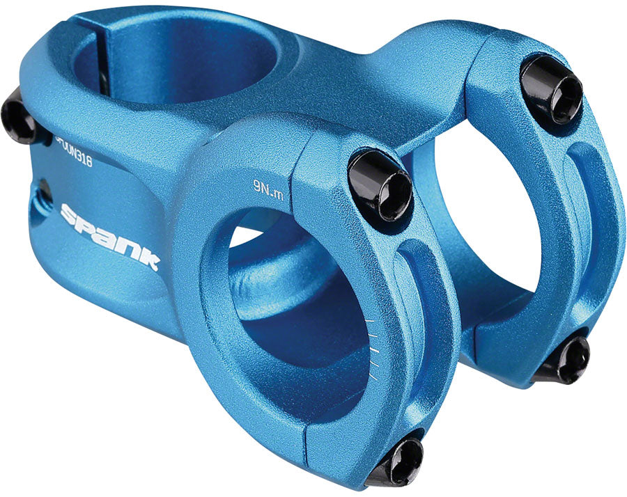 Spank Spoon 318 0 33mm Threadless Stem 31.8mm Clamp 1 1/8 in Steerer Blue