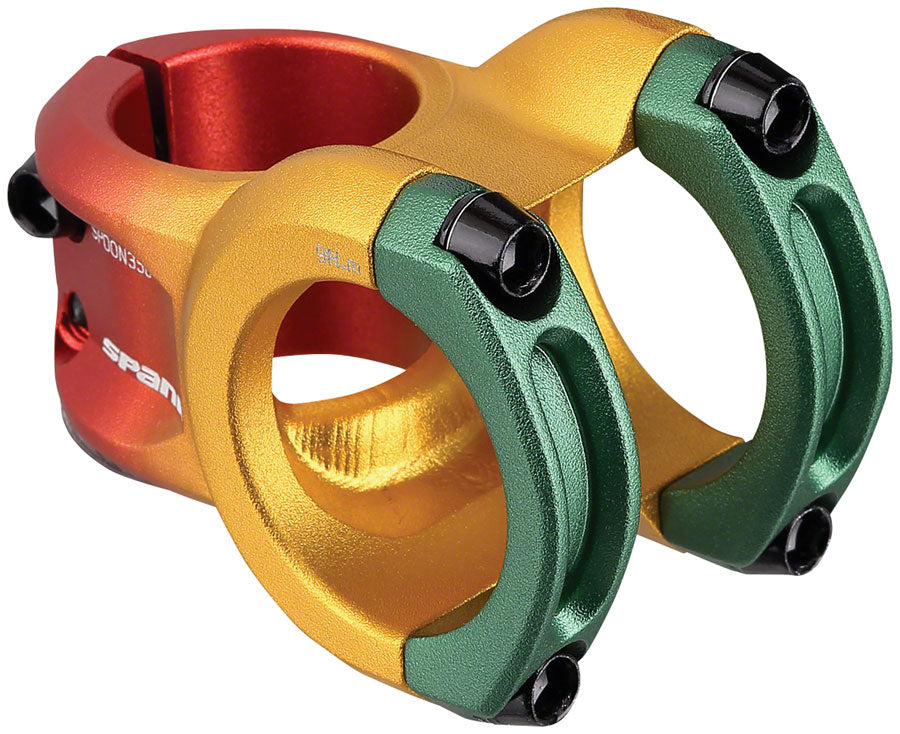Spank Spoon 318 0 Rasta 33mm Threadless Stem 31.8mm Clamp 1 1/8 in Steerer