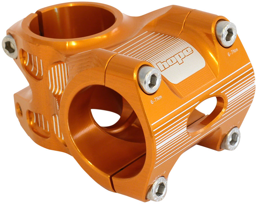 Hope AM/Freeride Stem 35mm Threadless Stem 31.8mm Clamp 1 1/8 in Steerer Orange