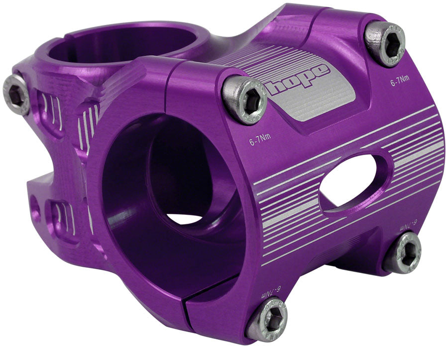 Hope AM/Freeride Stem 35mm Threadless Stem 35mm Clamp 1 1/8 in Steerer Purple
