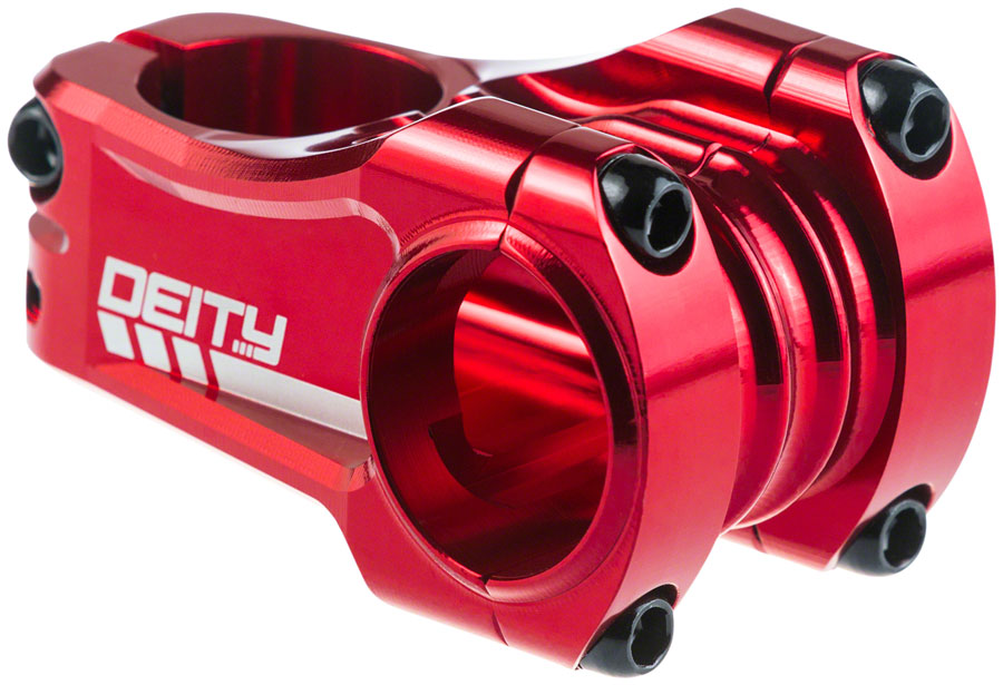 Deity Components DEITY Copperhead 0 1 8" Aluminum 50mm Threadless Stem Red