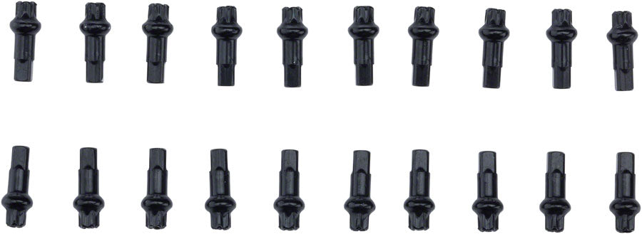 DT Swiss Squorx Pro Head Aluminum Nipples: 1.8 x 15mm, Black, Box of 20