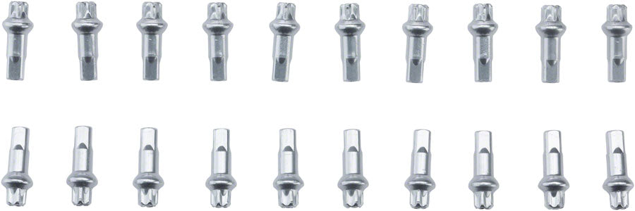 DT Swiss Squorx Pro Head Aluminum Nipples: 1.8 x 15mm, Silver, Box of 20