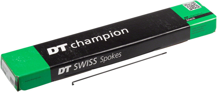 DT Swiss Champion Spoke: 2.0mm, 256mm, J-bend, Black, Box of 100