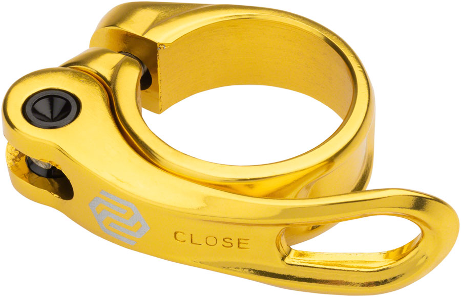 Promax QR-1 Quick Release Seatpost Clamp - 34.9mm, Gold