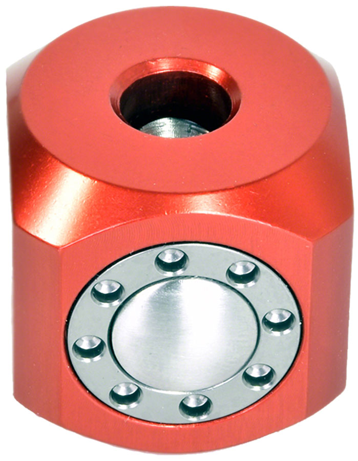 Wheels Manufacturing Adjustable Press Stop Mini Bearing, Press, 3/8" Acme Threaded Rods, Red