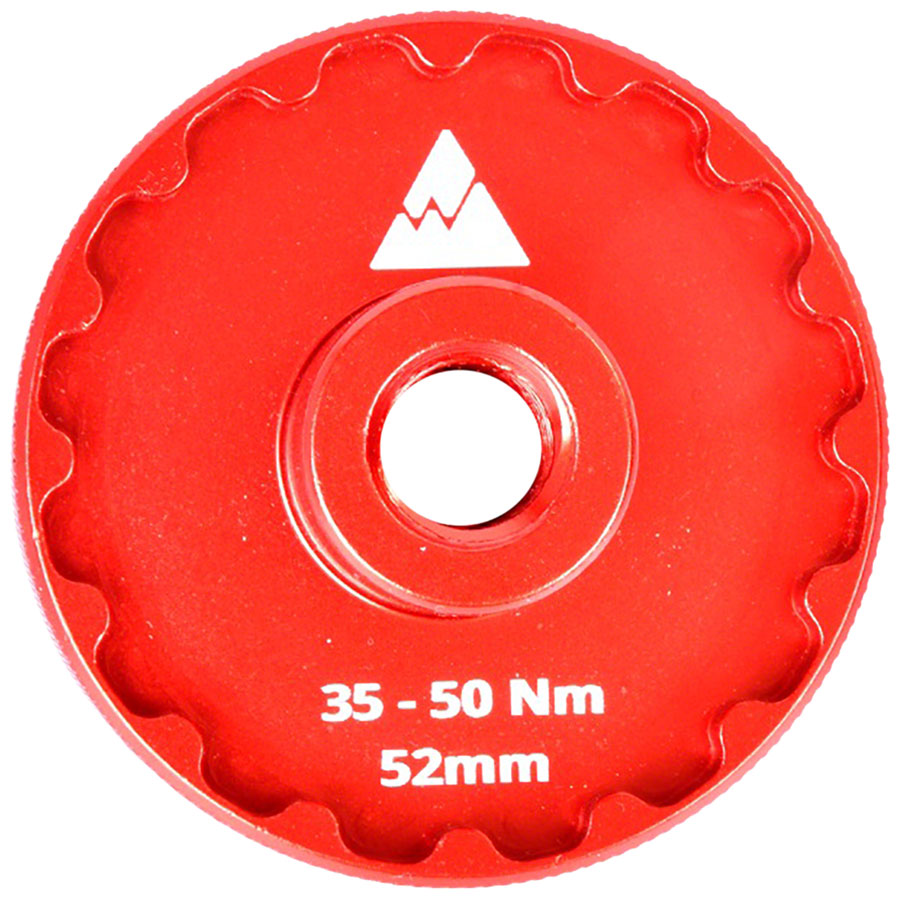 Wheels Manufacturing Thin Flange Bottom Bracket Socket Bottom Bracket Tools, Bottom Bracket Socket, 16-Notch, Red, 3/8", 52mm