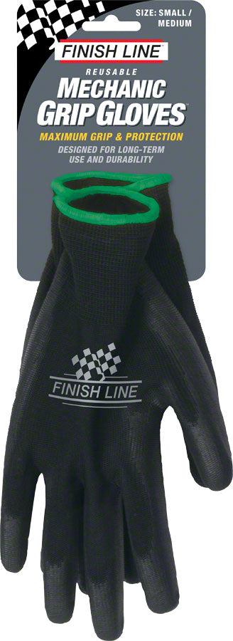 Finish Line Mechanic Gloves Shop Gloves, Sm/Md, Single Pair, Black