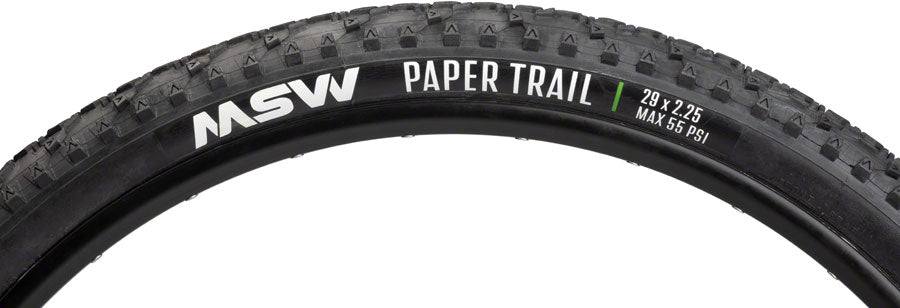 MSW Paper Trail Tire - 29 x 2.25, Wirebead, Black, 33tpi