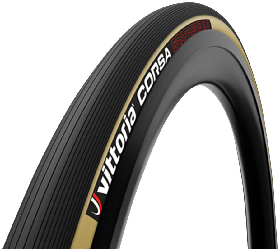 Vittoria Corsa Tire - 700 x 32, Clincher, Folding, Black/Para, G2.0