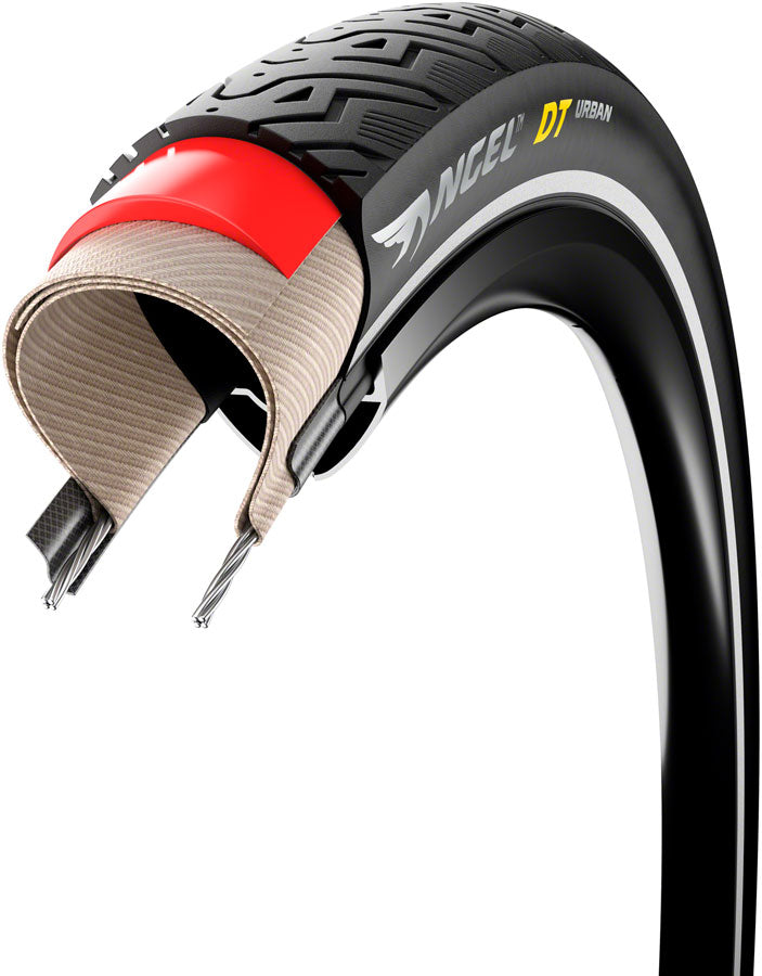 Pirelli Angel DT Urban Tire - 26 x 2.4, Clincher, Wire, Black, Reflective