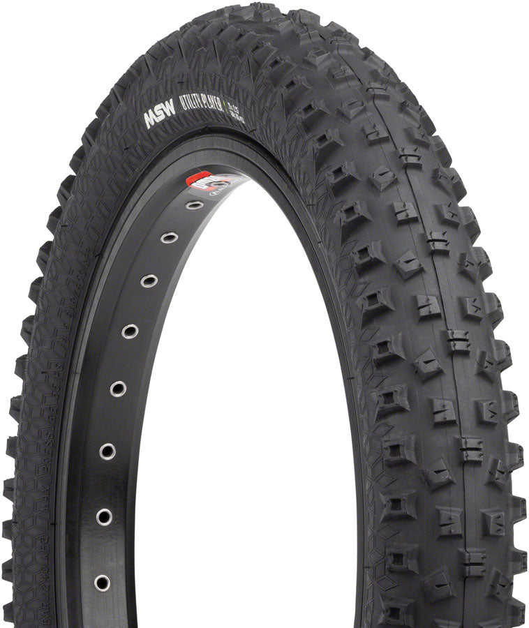 MSW Utility Player Tire - 16 x 2.25, Black, Folding Wire Bead, 33tpi