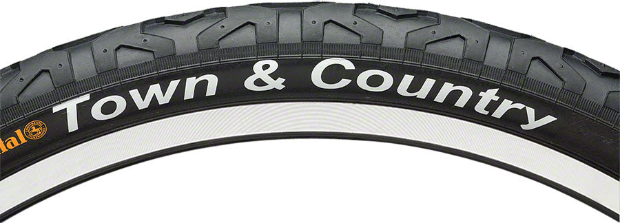 Continental Town and Country Tire - 26 x 1.9, Clincher, Wire, Black, 84tpi