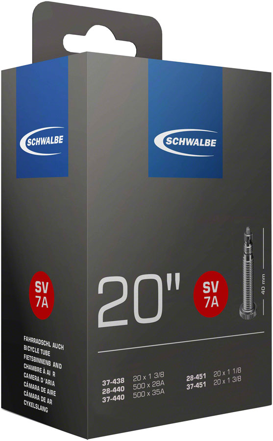 Schwalbe Standard Tube - 20 x 1-1/8 - 1-3/8, 40mm Presta Valve