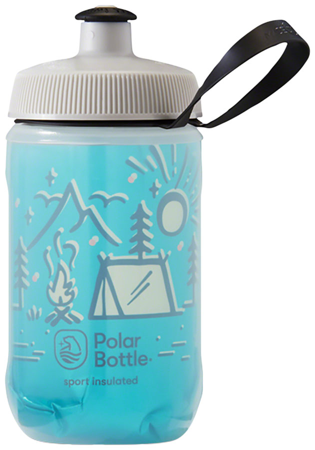 Polar Kid's Insulated Campfire Water Bottle - Teal, 12oz