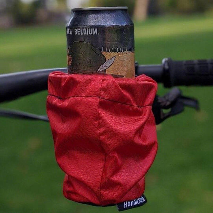 HandleStash Diamond Handlebar Mount Bottle Holder - Red Hot