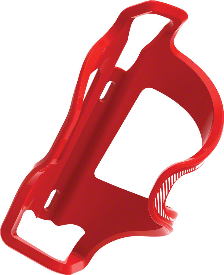 Lezyne Flow SL Water Bottle Cage - Left Side Entry, Enhanced Graphics, Red