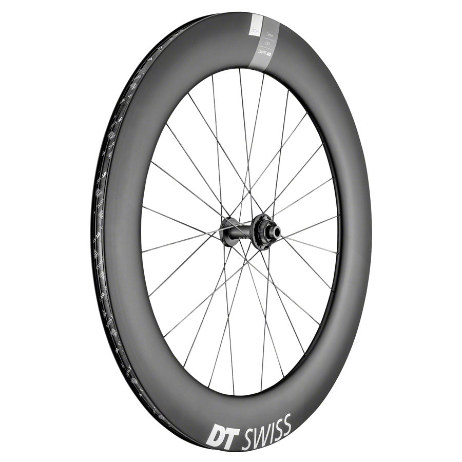 DT Swiss 700C ARC1400 Arc 1400 Wide Dicut 80 Front Bicycle Wheel, Black Double Wall Rim, 24 Spoke