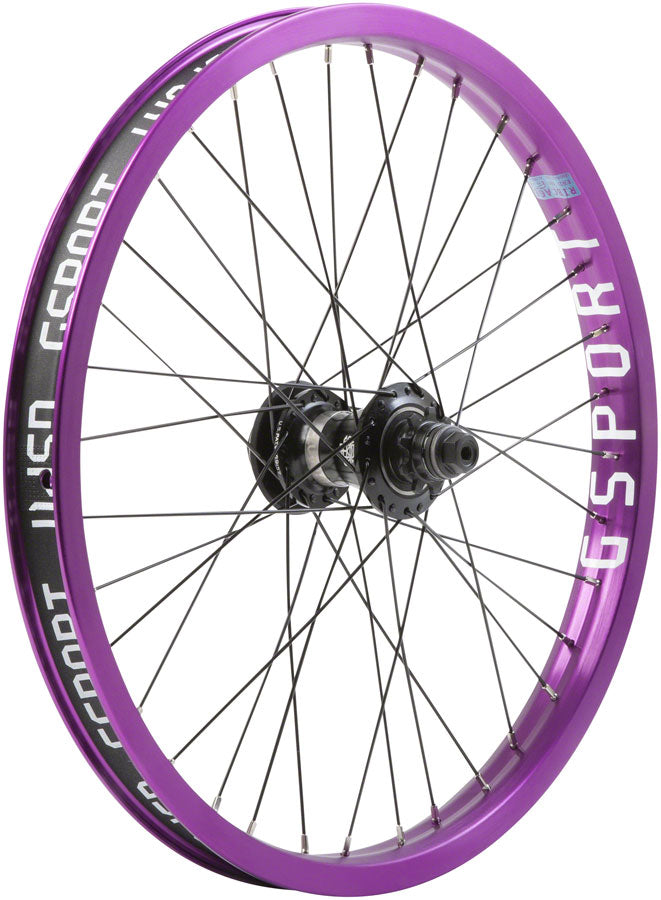 G Sport Elite Rear Wheel - 20", 14 x 110mm, Rim Brake, RSD Freecoaster, Anodized Purple, Clincher
