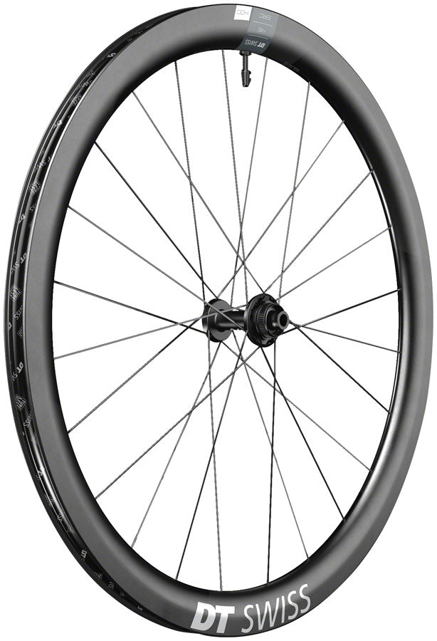 DT Swiss 700C ERC1400 45 Erc 1400 Dicut 45 Front Bicycle Wheel, Black Double Wall Rim, 24 Spoke