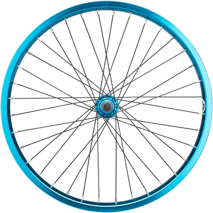 Salt Everest Front Wheel - 20", 3/8" x 100mm, Rim Brake, Blue, Clincher